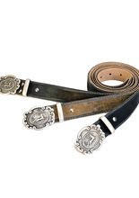 Trachten Gürtel Leder Gürtel Hirsch schw