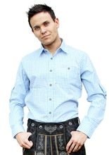 Trachten Hemd Campos langarm kariert hel