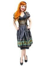 Trachten Kleid Midi Dirndl Foxy Blumen b