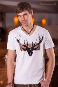 Trachten T-Shirt Heino weiß