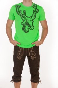 Trachten T-Shirt Hias neon grün