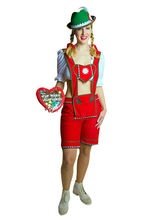 Trachten Trachtenhose Damenkostüm rot-gr