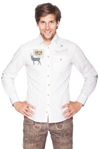 Trachtenhemd weiß slim-fit - Wiesnheld