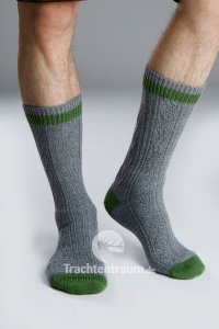 Trachtensocken grau-grün