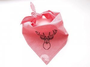 Trachtentuch / Trachten Halstuch rot-wei