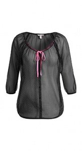 Transparente Chiffon-Bluse