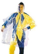 Transparenter Regen-Mantel mit Kapuze