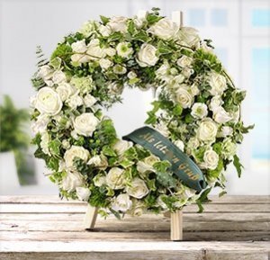 Trauerkranz Als letzten Gruß mit Schleif