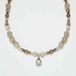 Traum-Kette -Sonnenschein- grau/hellgelb