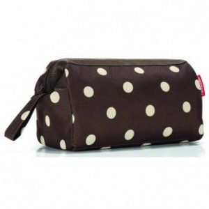 Travel Cosmetic / Kulturtasche mocha dot