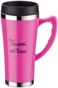 Trend Import Tussi on Tour Thermobecher, Material Edelstahl und Plastik 16 oz, 12 x 8 cm, rosa