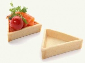 Trendy Mürbeteigtörtchen neutral dreieck