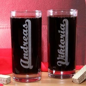 Trinkglas mit Gravur