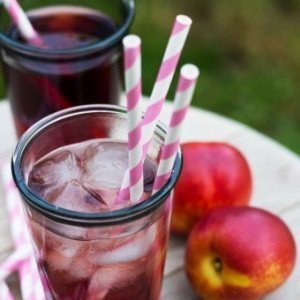 Trinkhalme Streifen rosa/weiß