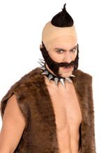 Troll Glatze mit Horn und Bart schwarz-h