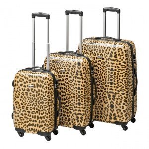 Trolleyset Leopard, 3-teilig 4 Rollen