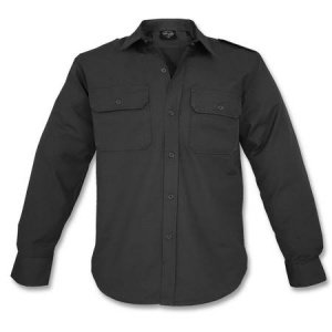 Tropenhemd Langarm RipStop schwarz