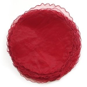 Tüllkreis für Gastgeschenke, dunkelrot