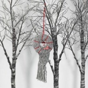 Türkranz Liesllotte Grobstrick grau