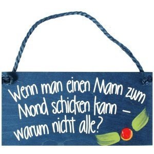 Türschild  "Männer zum Mond"