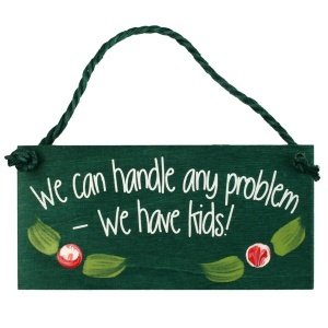 Türschild  "We can handle any problem - 