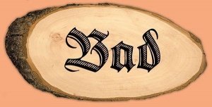 Türschild aus Holz für Bad in ovaler For