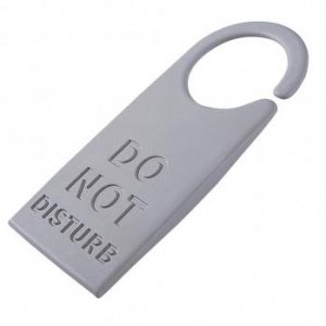 Türschild- und Türstopper Grau Bitte nic