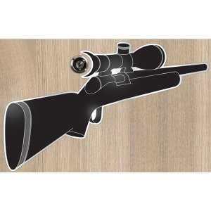 Türspion Aufkleber (Gewehr)