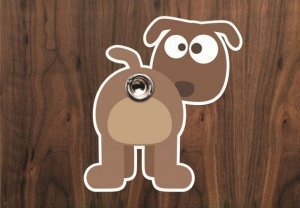 Türspion-Sticker Hund