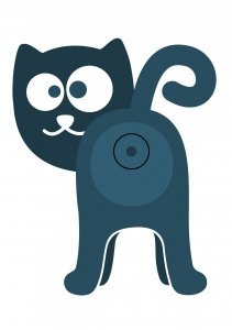 Türspion Sticker Katze