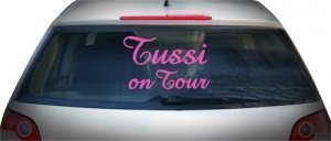 Tussi on Tour – Heckscheibensticker