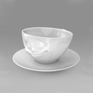 TV Tassen TV KaffeeTasse mit Henkel weiß