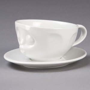 TV Tassen TV KaffeeTasse mit Henkel weiß