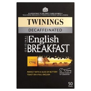 Twinings English Breakfast Tea, koffeinfrei, 50 Teebeutel