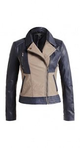 Two Tone Lederjacke