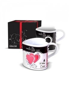 Überraschungs Tasse für Verliebte schwarz weiss