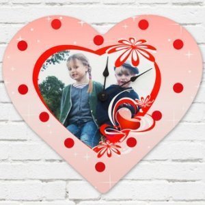 Uhr - Herz Gross (Hartfaser)