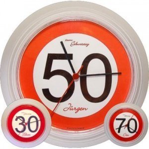 Uhr Verkehrzeichen mit Zahl