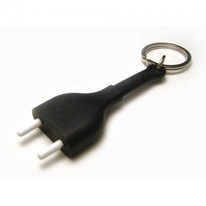 UNPLUG Schlüsselring - SCHWARZ