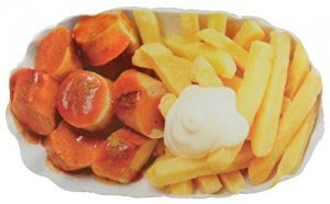Kissen Pommes Currywurst