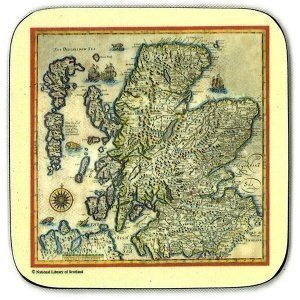 Untersetzer "Antique Map of Scotland"