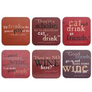 Untersetzer "Shakespeare Quotes", 6er-Se