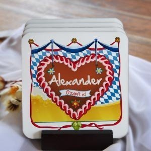 Untersetzer mit Oktoberfestmotiv und Nam