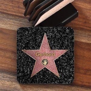 Untersetzer mit Wunschnamen im Stern *Wa