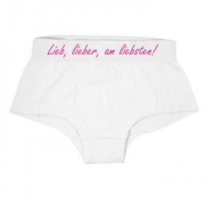 Unterwäsche - Mädchenboxer Text