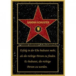 Urkunde Walk of Fame