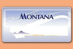US Deko Autoschild Montana mit individue