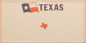 US Dekoschild Texas mit Flagge und indiv