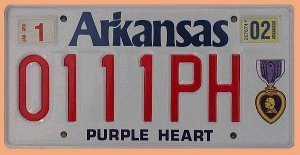 US - Grafiknummernschild Arkansas Purple