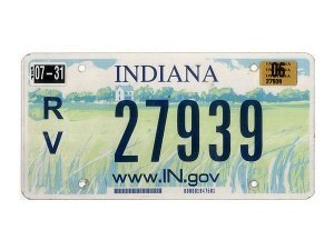 US - Grafiknummernschild Indiana